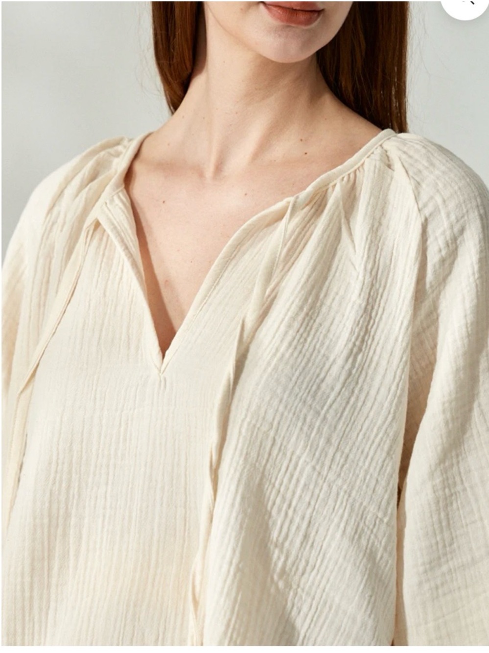 Nothing Fits But Cotton Muslin Gauze Blouse